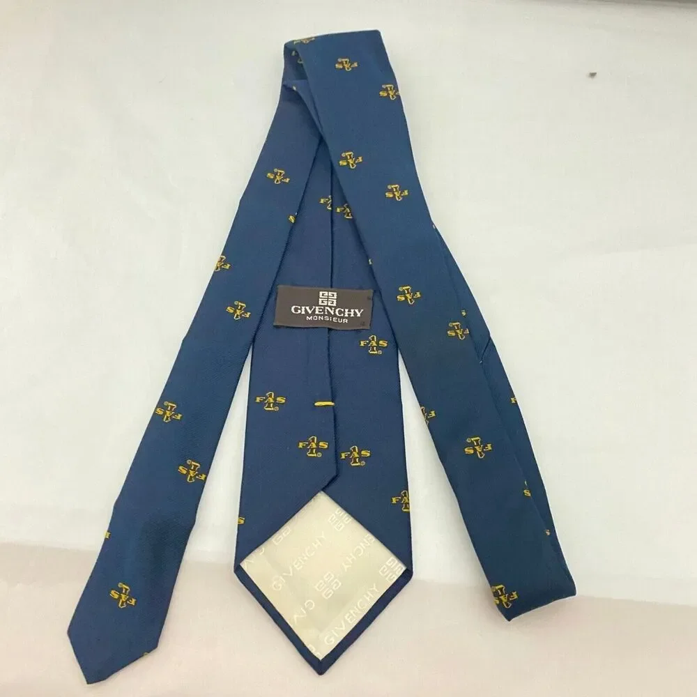 #5646 Givenchy Monsteur Navy Blue Fas 1 Men's Necktie, Tie 56X3.25